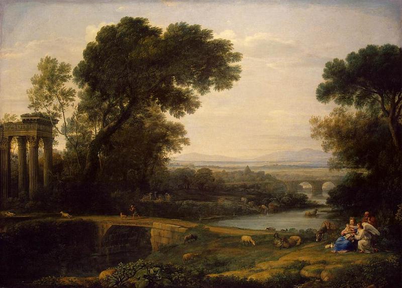 CLAUDE LORRAIN - Landscape with the Rest on the Flight into Egypt.jpg